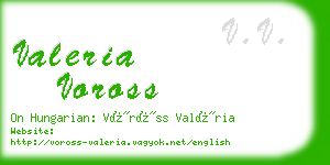 valeria voross business card